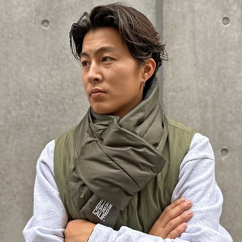 スタンダードカリフォルニアSD Puff Neck Warmer Olive - ネックウォーマー