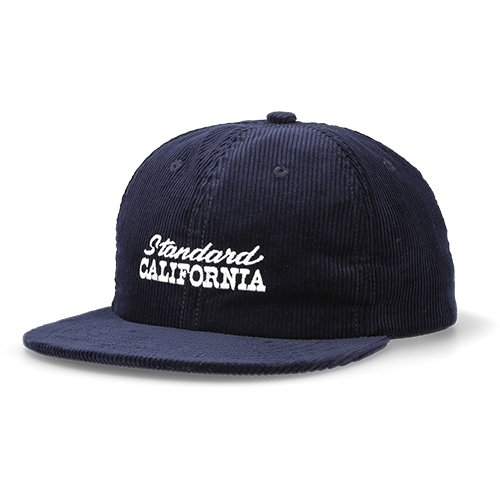 STANDARD CALIFORNIA】SD CORDUROY LOGO CAP NAVY コーデュロイ