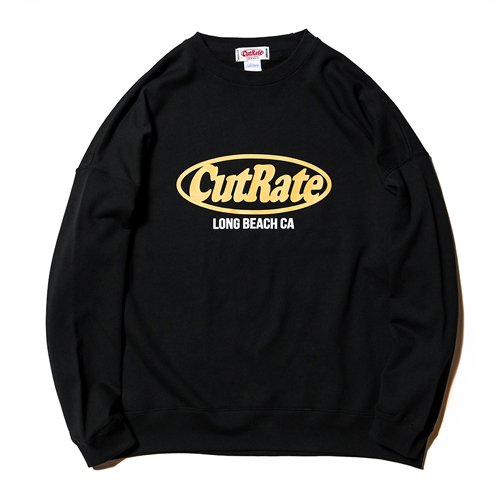 CUTRATE/カットレイト】CUTRATE LOGO DROPSHOULDER CREW NECK SWEAT