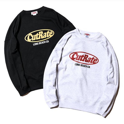 CUTRATE/カットレイト】CUTRATE LOGO DROPSHOULDER CREW NECK SWEAT