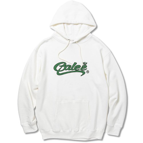 CALEE/キャリー】CALEE LOGO PULLOVER HOODIE WHITE プルオーバー