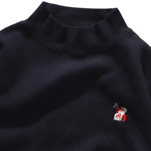 TES/テス】TES BUHI GOLF MOCKNECK SWEAT BLACK ゴルフ モックネック 