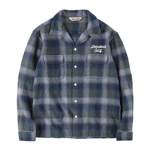 STANDARD CALIFORNIA】SD WOOL CHECK SHIRT BLUE ウールシャツ スタンダードカリフォルニア - GRAVY'S  グレイビーズ オンラインショップ さいたま市中央区与野駅西口５分