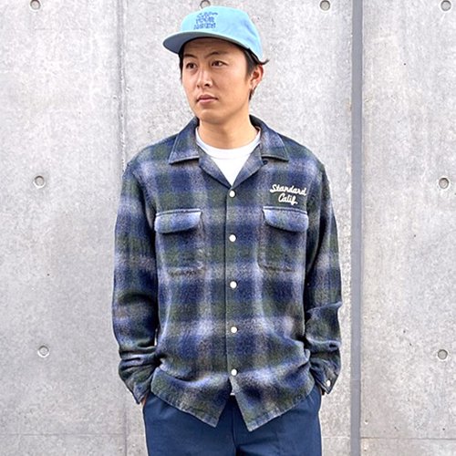 STANDARD CALIFORNIA】SD WOOL CHECK SHIRT BLUE ウールシャツ スタンダードカリフォルニア - GRAVY'S  グレイビーズ オンラインショップ さいたま市中央区与野駅西口５分