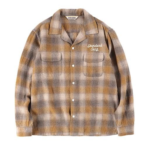 色はブラックスタンダードカリフォルニア SD OmbreCheckWoolShirt L