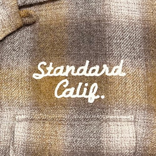 STANDARD CALIFORNIA】SD WOOL CHECK SHIRT BROWN ウールシャツ