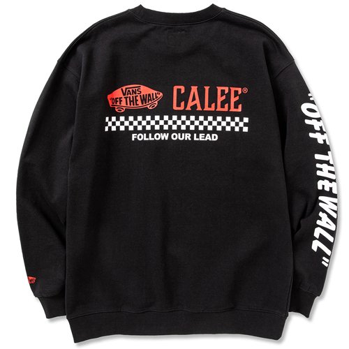 CALEE/キャリー】× VANS DROP SHOULDER CREW NECK SWEAT BLACK