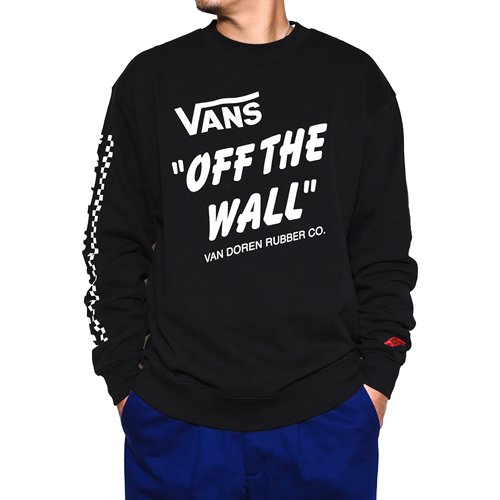 CALEE/キャリー】× VANS DROP SHOULDER CREW NECK SWEAT BLACK