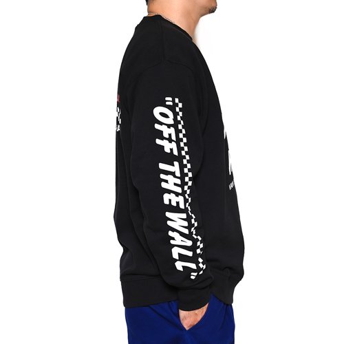 CALEE/キャリー】× VANS DROP SHOULDER CREW NECK SWEAT BLACK