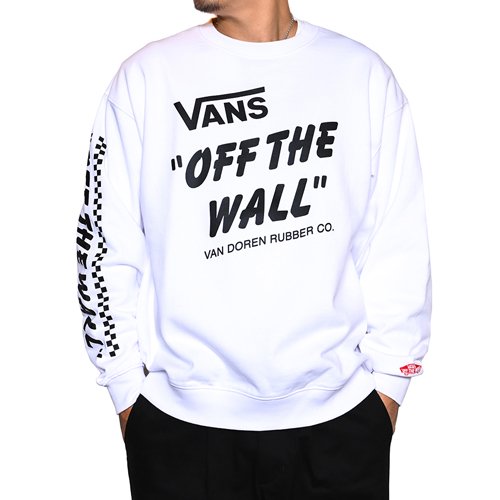 CALEE/キャリー】× VANS DROP SHOULDER CREW NECK SWEAT WHITE