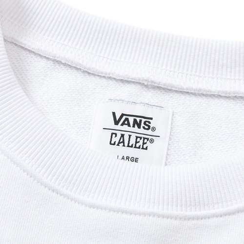 CALEE/キャリー】× VANS DROP SHOULDER CREW NECK SWEAT WHITE