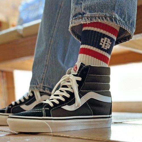 STANDARD CALIFORNIA】SD SPORTS SOCKS-2P NAVY/RED GREEN/NAVY