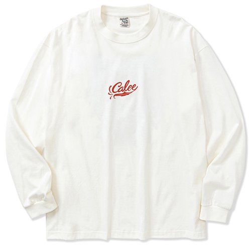 CALEE/キャリー】DROP SHOULDER CALEE PERMANENT L/S T-SHIRT WHITE