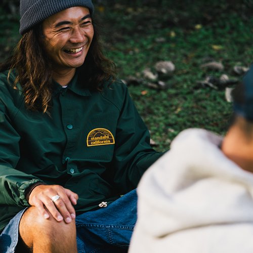 STANDARD CALIFORNIA】SD OUTDOOR LOGO PATCH COACH JACKET GREEN