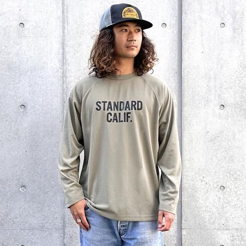スタンダードカリフォルニア　テックドライ　Tシャツ　オリーブ　L STANDARD CALIFORNIA]SD Tech Dry Logo Long Sleeve T/OLIVE