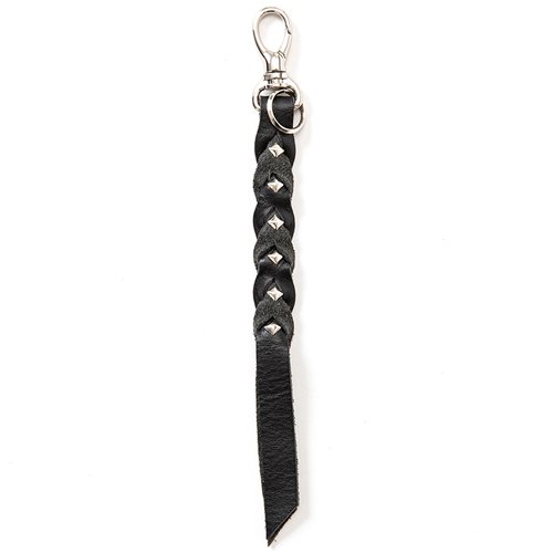 CALEE/キャリー】STUDS & EMBOSSING ASSORT LEATHER KEY RING -C