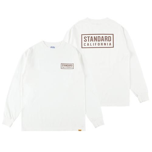 STANDARD CALIFORNIA】SD HEAVYWEIGHT BOX LOGO LONG SLEEVE T WHITE