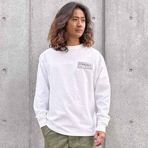 STANDARD CALIFORNIA】SD HEAVYWEIGHT BOX LOGO LONG SLEEVE T WHITE ロングスリーブT  スタンダードカリフォルニア - GRAVY'S グレイビーズ オンラインショップ さいたま市中央区与野駅西口５分