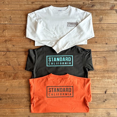 STANDARD CALIFORNIA】SD HEAVYWEIGHT BOX LOGO LONG SLEEVE T WHITE