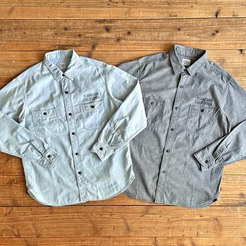 スタンダードカルフォルニア　シャンブレーシャツ STANDARD CALIFORNIA】SD CHAMBRAY SHIRT BLACK シャンブレー