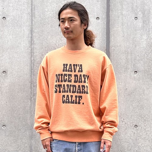 STANDARD CALIFORNIA】SD US COTTON H.N.D. LOGO CREW SWEAT ORANGE ...