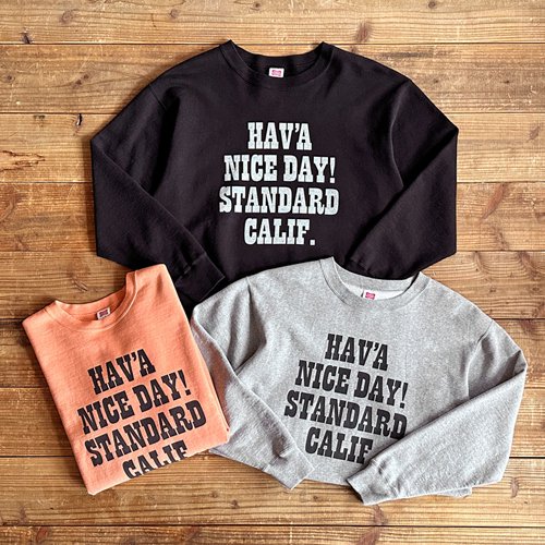 STANDARD CALIFORNIA】SD US COTTON H.N.D. LOGO CREW SWEAT GRAY ...