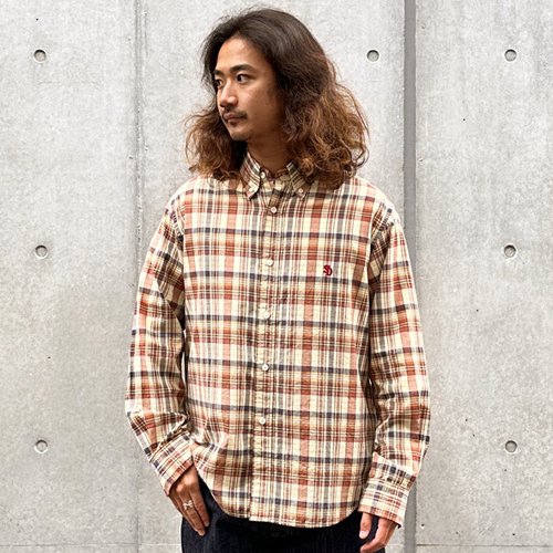 STANDARD CALIFORNIA】SD MADRAS CHECK SHIRT YELLOW ボタンダウン