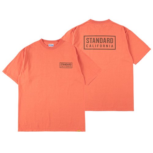 STANDARD CALIFORNIA】SD HEAVYWEIGHT BOX LOGO T ORANGE Tシャツ