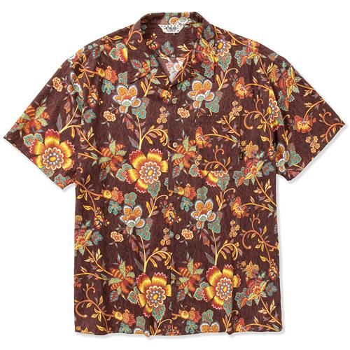CALEE/キャリー】R/P FLOWER PATTERN AMUNZEN CLOTH S/S SHIRT
