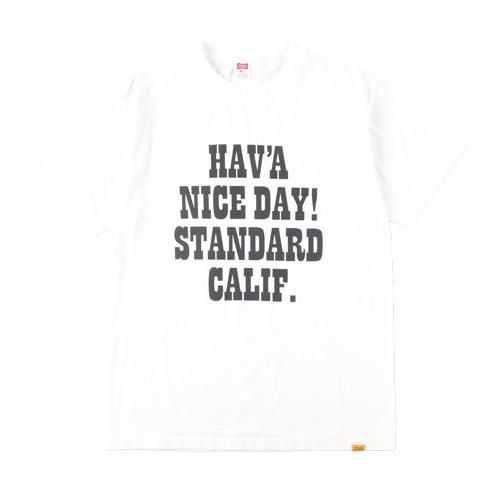 STANDARD CALIFORNIA】SD US COTTON H.N.D. LOGO T WHITE T