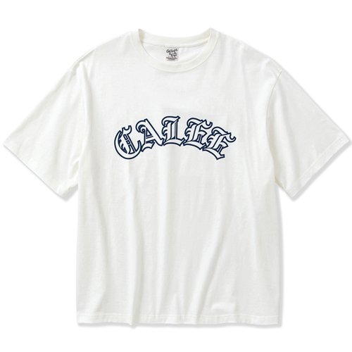 CALEE/キャリー】DROP SHOULDER CALEE ARCH LOGO T WHITE Tシャツ