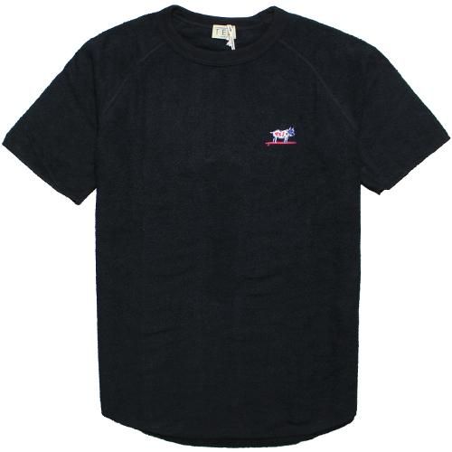 TES/テス】TES COMFORTABLE PILE HUNTINGTON BIG T BLACK パイルT