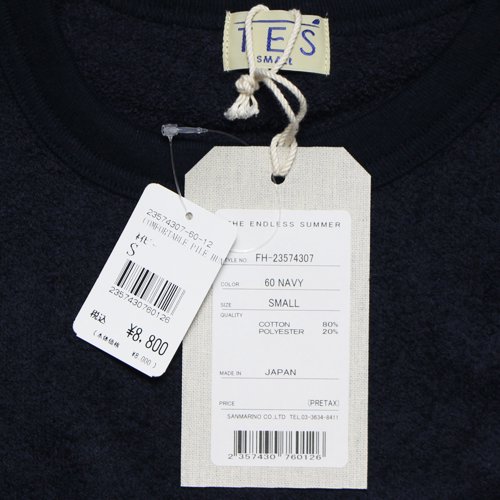 TES/テス】TES COMFORTABLE PILE HUNTINGTON BIG T NAVY パイルTシャツ