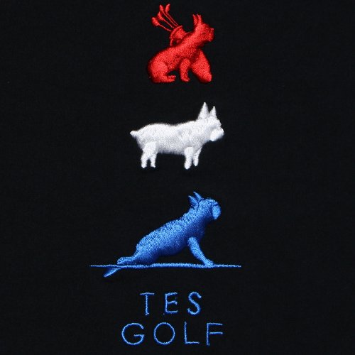 TES/テス】TES GOLF FROSTY STRETCH MOC NECK BLACK ゴルフ モック