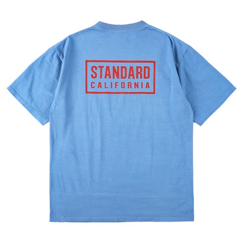 STANDARD CALIFORNIA】SD HEAVYWEIGHT BOX LOGO T BLUE Tシャツ