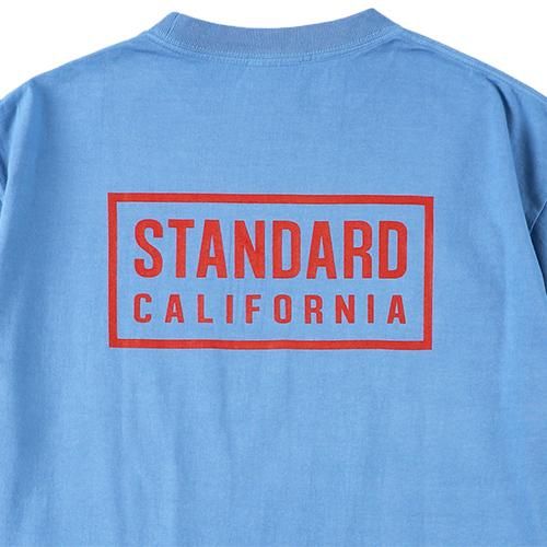 STANDARD CALIFORNIA】SD HEAVYWEIGHT BOX LOGO T BLUE Tシャツ