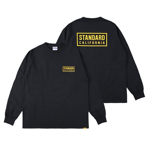 STANDARD CALIFORNIA】SD HEAVYWEIGHT BOX LOGO LONG SLEEVE T BLACK