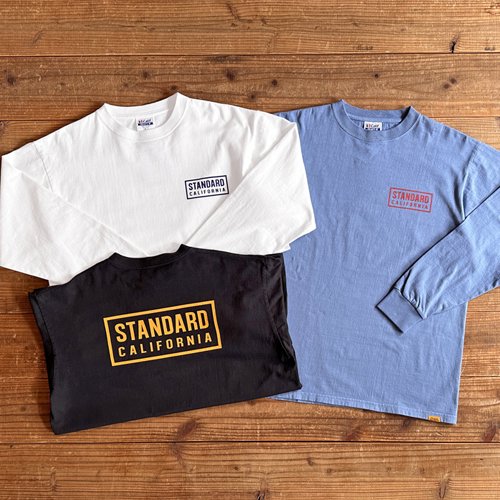 STANDARD CALIFORNIA】SD HEAVYWEIGHT BOX LOGO LONG SLEEVE T BLACK