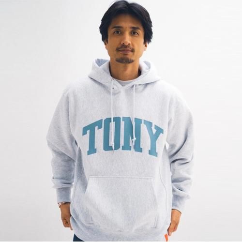 トニータイズサン ロゴパーカー グレー TONY TAIZSUN/トニータイズサン】TONY PARKING HOODIE GRAY プル