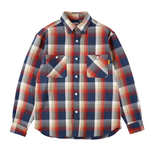 STANDARD CALIFORNIA】SD HEAVY FLANNEL CHECK SHIRT NAVY/RED ...