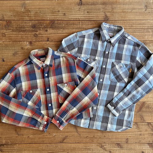 STANDARD CALIFORNIA】SD HEAVY FLANNEL CHECK SHIRT BLACK/BLUE