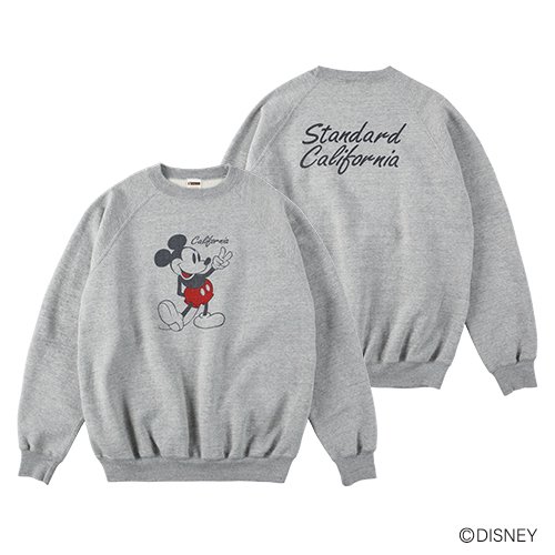 STANDARD CALIFORNIA】DISNEY × SD 88/12 CALIFORNIA CREW SWEAT GRAY