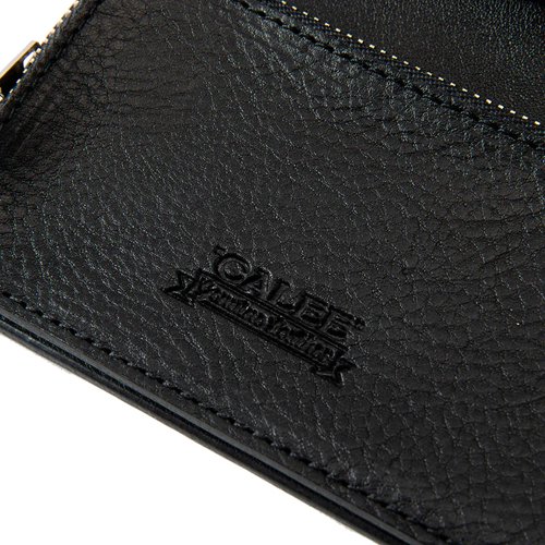 CALEE/キャリー】SILVER STAR CONCHO FLAP LEATHER HALF WALLET BLACK 