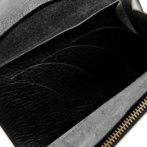 CALEE/キャリー】SILVER STAR CONCHO LEATHER LONG WALLET BLACK