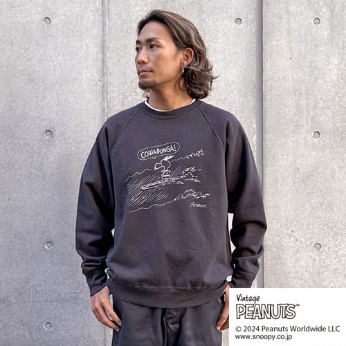 STANDARD CALIFORNIA】SNOOPY × SD COWABUNGA CREW SWEAT BLACK