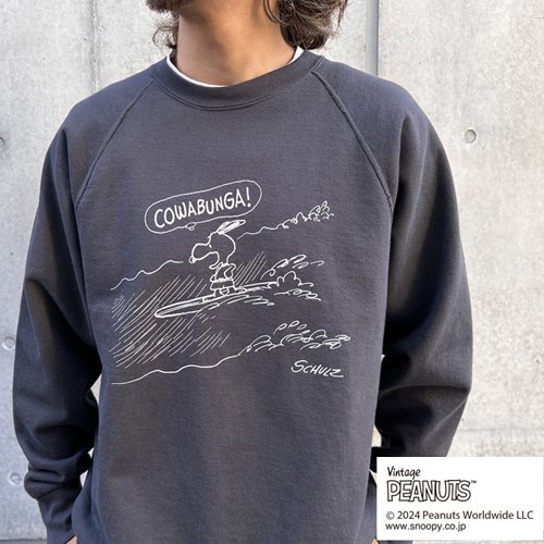 STANDARD CALIFORNIA】SNOOPY × SD COWABUNGA CREW SWEAT BLACK