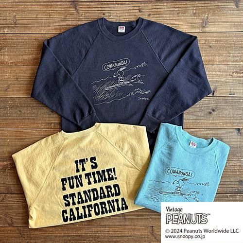 STANDARD CALIFORNIA】SNOOPY × SD COWABUNGA CREW SWEAT BLACK