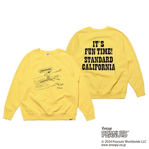 【STANDARD CALIFORNIA】SNOOPY × SD COWABUNGA CREW SWEAT　YELLOW　スウェット　 スタンダードカリフォルニア - GRAVY’S グレイビーズ オンラインショップ さいたま市中央区与野駅西口５分