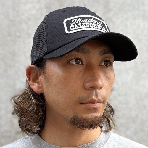 STANDARD CALIFORNIA】SD LOGO PATCH MESH CAP BLACK キャップ