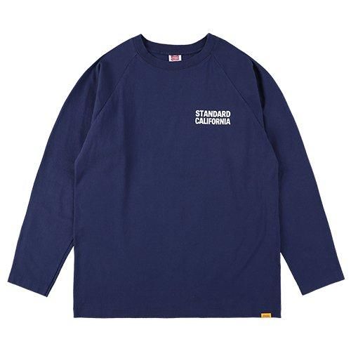 スタンダードカリフォルニア US コットン ロゴ ベースボール ティー STANDARD CALIFORNIA】SD US COTTON LOGO BASEBALL T NAVY